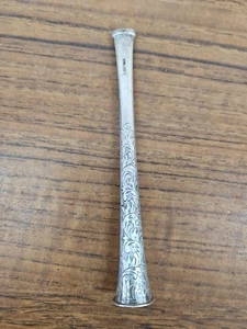 Vintage Sterlingsilber Zigarettenetui Rauchen Zubehör 4" Floral geätzt - Bild 1 von 9