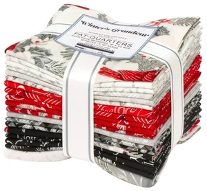 Robert Kaufman Kaufman Metallic Winter's Grandeur Fat Quarter Bundles 19pcs, ... - Picture 1 of 3