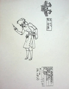 BIKER MICE FROM MARS Production 1993 Model Cel Copy Layout Marvel Productions - Picture 1 of 2