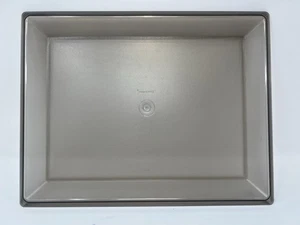 Vintage Tupperware Preludio Acrylic Serving Tray Gray 12"×15 1/2" #1633 - Picture 1 of 8