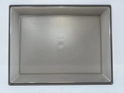 Vintage Tupperware Preludio Acrylic Serving Tray Gray 12"×15 1/2" #1633 - Image 1 of 4