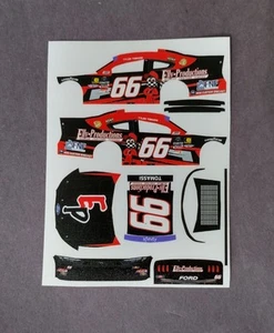 2025 Custom Tyler Tomassi #66 Elly Productions 1/64 Peel & Stick Decals - Picture 1 of 1