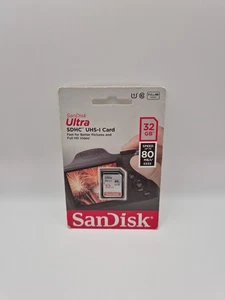 SanDisk 32GB Ultra Class 10 SDHC UHS-I Speicherkarte bis 80MB, grau/schwarz - Bild 1 von 2