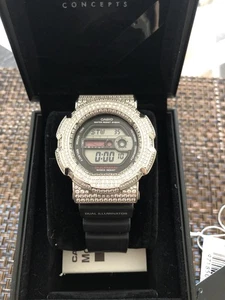 Reloj digital Casio Amplifyd concept G-Shock negro y plateado con piedras circonitas - Imagen 1 de 12