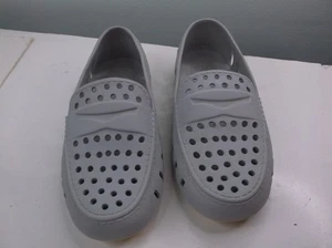 FLOAFERS Child Prodigy Boat Shoes YOUTH 13 GRAY/LEMON TONIC  NEW in Box - Picture 1 of 6