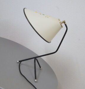alte Krähenfuß Tisch Leuchte Tischlampe Schreibtischlampe Hexenhut 1950er Jahre