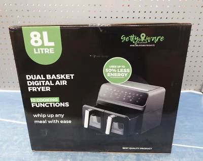 Gettyware 8-Liter Dual Basket Air Fryer with Smart Programs - Image 1 of 3