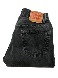 Levis 505 Mens Black Jeans34x34 (actual 30.5x32) Regular Fit EUC - Picture 1 of 8