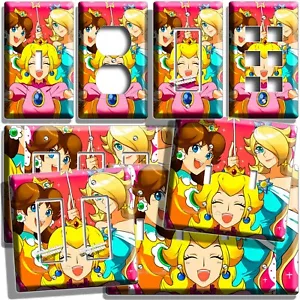 PRINCESSES DAISY PEACH ROSALINA LIGHT SWITCH OUTLET WALL PLATES GAME ROOM DECOR - Picture 1 of 34