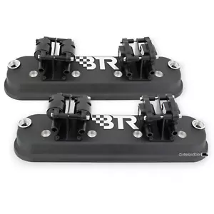 BTR Brian Tooley Black LS Valve Cover Pair with Coil Mounts Aluminum LS1 LS3 - Picture 1 of 1