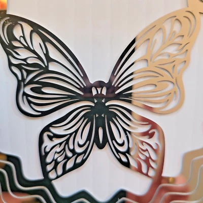 Stainless Steel Butterfly Wind Spinner - Image 1 of 4