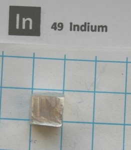 5 gram Indium metal nugget 99.995% element 49 sample - Picture 1 of 3