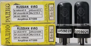 Reflektor 6P6S 6V6GT PLATTENGETTER Hergestellt in der UdSSR 70er Jahre Amplitrex getestet 1 passendes Paar - Bild 1 von 7