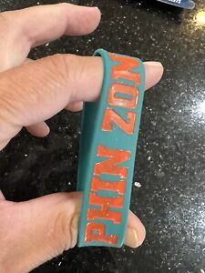 Miami Dolphins Phin Zone NFL team logo wide wristband  Bracelet Silicone
