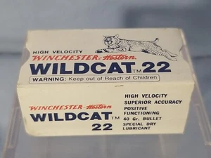EMPTY Vintage Winchester Western Wildcat 22 Long Rifle Cartridge EMPTY BOX - Picture 1 of 7