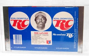 Vintage RC Cola Ron LeFlore Pre-Converted Can Flat Not Bent Detroit Tigers Baseb - Picture 1 of 2