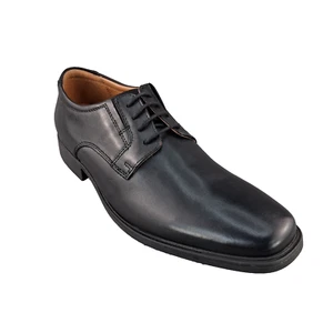 Clarks Tilden Men's Black Lace Up Oxford Shoes Plain Toe Size 9 W - Picture 1 of 14
