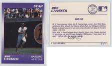 1990 Star Jose Canseco Purple Jose Canseco #9