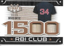 2021 Leaf Lumber Baseball DAVID ORTIZ Bat Relics 1500 RBI Club Bronze 24/25