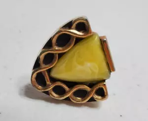 Gemelos triangulares amarillos vintage - Imagen 1 de 3