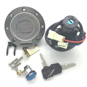 Juego de llaves de bloqueo de asiento Yamaha YZF-R1 2004-15 R6 2006-15 interruptor de encendido combustible gasolina - Imagen 1 de 7