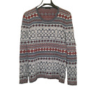 Pull en tricot pour homme Roberto Collina taille IT 48 US 38 petit lin Fair Isle