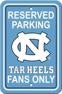 North Carolina Tar Heels 12" x 18" Reserved Parking Plastic Sign - NCAA - Picture 1 of 1