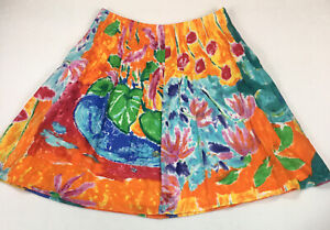 Ralph Lauren Colorful  A-Line Lined Pleated Zip Skirt Women’s Size 6P.