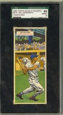 1955 Topps Double Headers #69 TED WILLIAMS Boston Red Sox HOF SGC 8 Unperforated