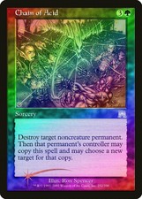 Chain of Acid FOIL Onslaught HEAVILY PLD Green Uncommon MAGIC MTG CARD ABUGames