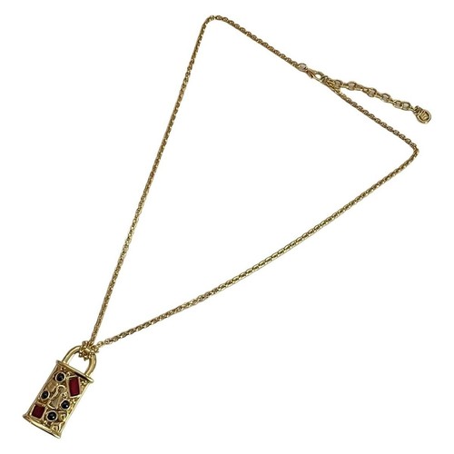 GIVENCHY Collana Pietra Colore Multicolore Oro Rosso Usata