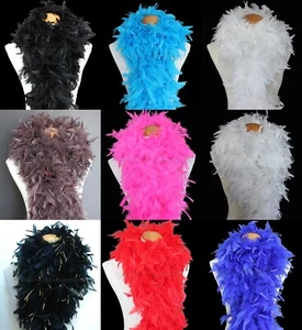 100 Gramos Chandelle Pluma Boa Boas Baile Boda Fiesta Halloween Disfraz ¡NUEVO! - Imagen 1 de 13