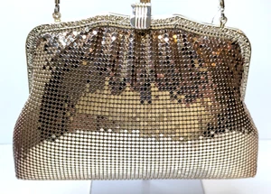 Vintage Gold Mesh Evening Bag by Brilliant Made in West Germany 1960s Glam | NWT - Picture 1 of 13