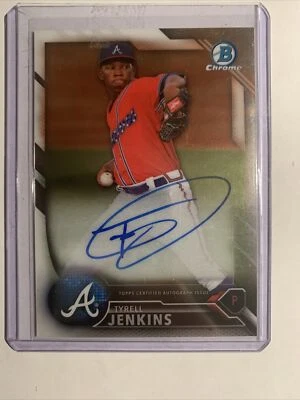 Tyrell Jenkins Auto 2016 Bowman Chrome Atlanta Braves - Image 1 of 2