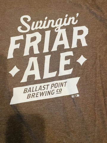 SAN DIEGO PADRES SWINGING FRIAR ALE BALLAST POINT T SHIRT. SIZE M Cover