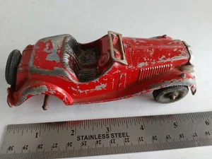 Vintage Hubley Kiddie Toy No. 432 MG Roadster Red USA Missing One Tire #13916 - Picture 1 of 9