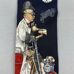 Vintage The Saturday Evening Krawattensteg Herren 100 % Seide Norman Rockwell 57 x 4 - Bild 1 von 8