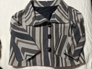 Classic Derek Lam Short Jacket With Leather Buttons And Front Pockets - Picture 1 of 4