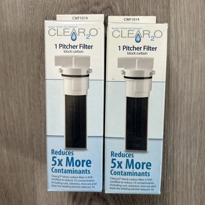 Clear2O Pitcher Replacement Water Filter CWF1014 New In Box Set Of 2 Genuine - Image 1 of 4