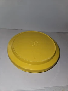 Vintage TUPPERWARE Seal N Serve Bowl 1206 & Piatto/Coperchio 1207 Raccolta Giallo Set - Foto 1 di 3