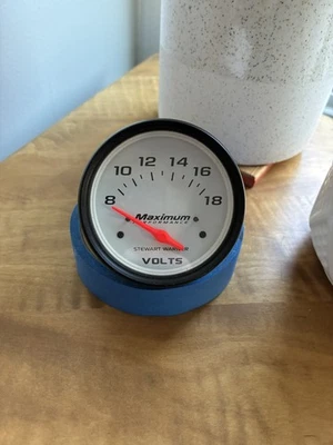 Stewart Warner Maximum Performance 112995 Electric Voltmeter Gauge 2-5/8 - Image 1 of 3
