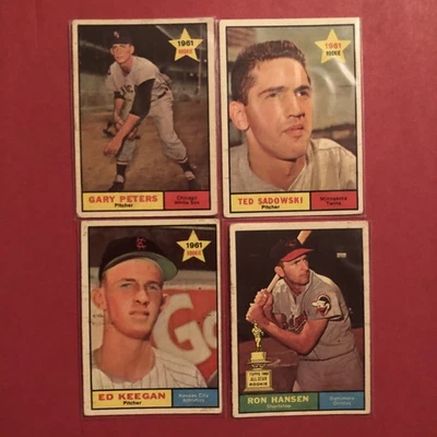 1961 Topps - лот из 8 карточек дебютантов включая Washington Senators - Изображение 1 из 4