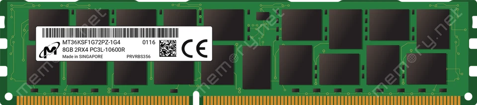 8GB PC3L MEM DIMM MT36KSF1G72PZ-1G4M1 - Image 1 of 1