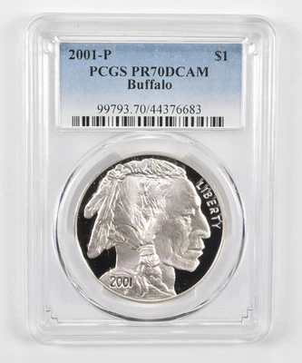 PR70 2001-P DCAM Commemorative Dollar Buffalo PCGS Blue Label *9227 - Image 1 of 4