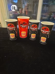 Menge 1997 Burger King Wachspapier Getränke Becher 4 EA The Lost World Jurassic Park - Bild 1 von 8