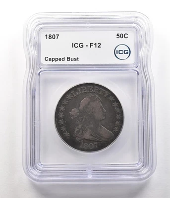 1807 Capped Bust Half Dollar F12 ICG *6777 - Image 1 of 3