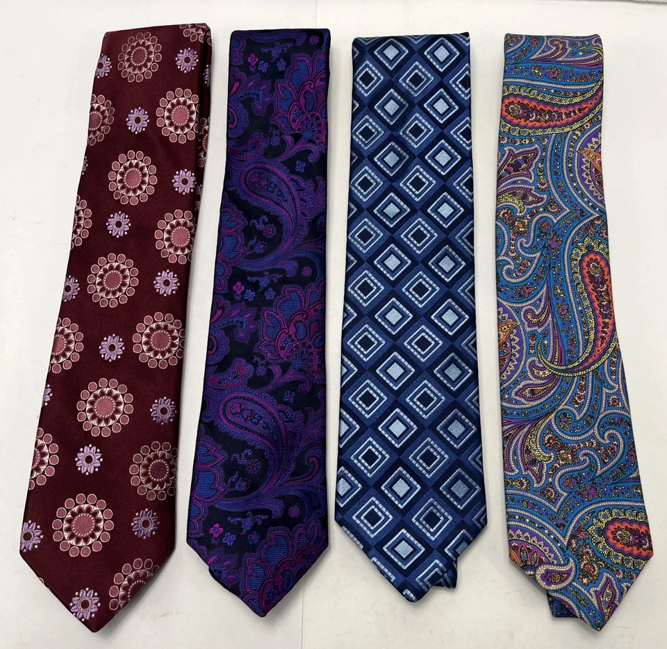 Ted Baker London Mens Necktie Lot Of 4 Multi Color Silk Lot Of 4 - Image 1 of 4