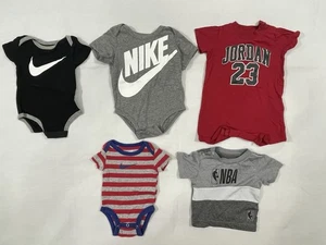 Nike Infant One Piece Suits Multicolor with One NBA Shirt ages 0-3m to 0-6m - Picture 1 of 18