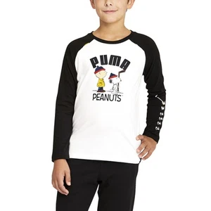 Puma Crew Neck Long Sleeve T-Shirt X Peanuts Toddler Boys Size 2T Casual Tops 5 - Picture 1 of 4