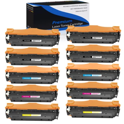 10PK CC530A -CC533A 304A Color Toner Set for HP LaserJet CP2025n CP2025x - Image 1 of 4